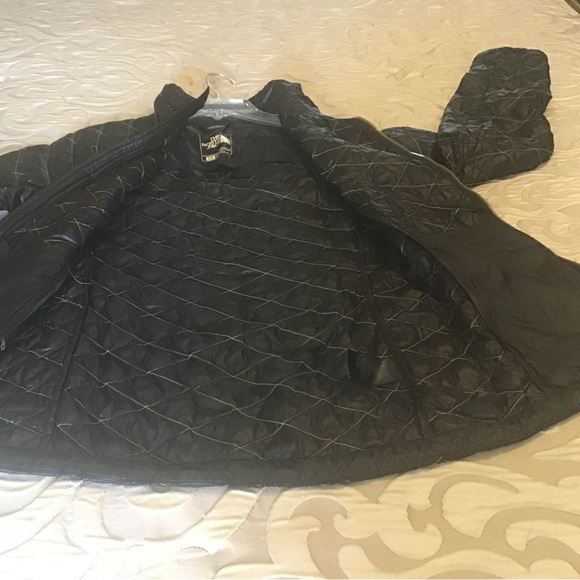 NORTH FACE jacket, black with stitching, zipped front, two side pockets, small - Picture 8 of 12